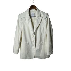 MOTF womens‎ sz small white blazer jacket 3 button